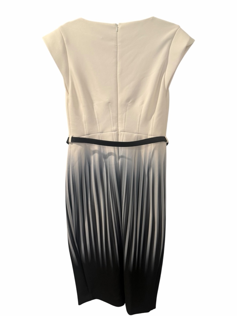 Donna Karan New York Ombre Pleated Sheath Dress with Belt size 10 NWT - Picture 10 of 11